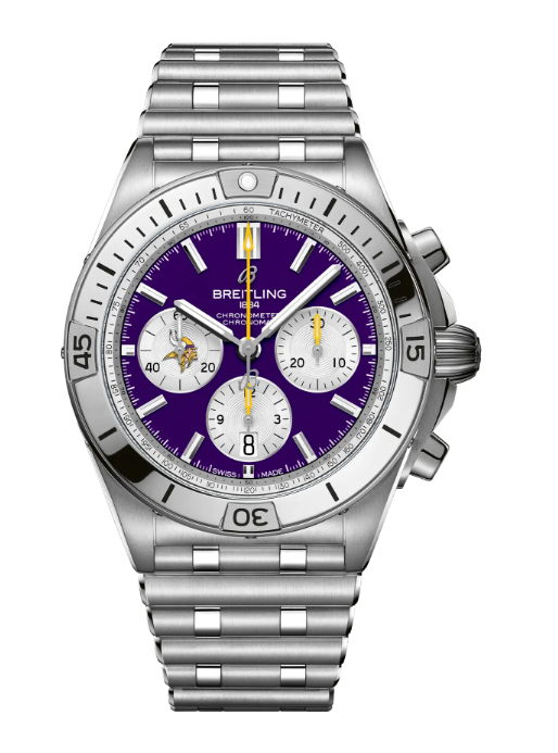 Review Breitling CHRONOMAT B01 42 NFL MINNESOTA VIKINGS EDITION Replica watch AB01342B1K4A1